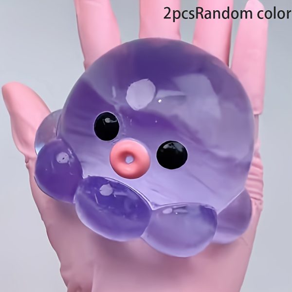Homemade Bubble Octopus Squeeze Toy - Slow Rebound Squishy Fun, Relax & Party Favors for Birthdays, Halloween, Christmas - Random Color, TPR Material, Cute Cartoon Design with Big Eyes & Playful Face, Novelty Gift Idea, Playful Design, Durable Squishy Toy