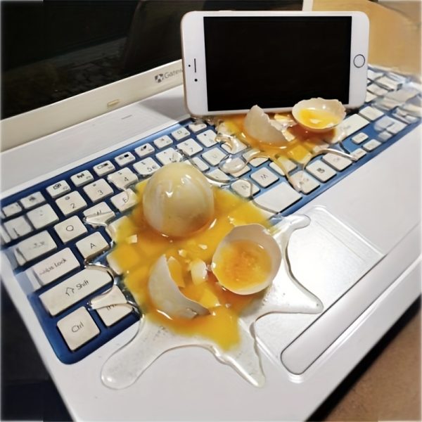 1pc April Fool's Day Broken Eggs Mobile Phone Holder Broken Eggs Broken Eggs Broken Eggs Blown Milk Tea Spoof Psychic Toys