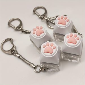 Cat Claw Button Cute Cat Claw Soft Silicone Decompression Test Axis Device Decompression Keychain Pendant Creative Relief Toy