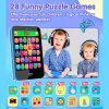 Kids Smart Phone Toy with Dual Cameras, 28 Games, Music Player, Flashlight, Alarm, Pedometer, Stories, Sight Words Learning - 8G SD Card Included, USB Charging, 7.11cm Screen, PC Material, for Ages 3-12, Boys & Girls Gift