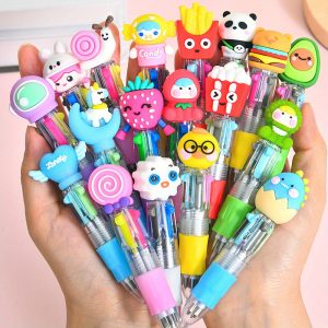 26pcs 4-in-1 Fun Pens, 4 Colorful Ink Colors Round Ballpoint Pens, Ιδανικά για Πάρτι Δώρα, Κλασικά Βραβεία, Δώρα Γέννησης, Σετ Μονοχρωματικών Πινέλ