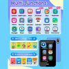 Kids Smart Phone Toy with Dual Cameras, 28 Games, Music Player, Flashlight, Alarm, Pedometer, Stories, Sight Words Learning - 8G SD Card Included, USB Charging, 7.11cm Screen, PC Material, for Ages 3-12, Boys & Girls Gift