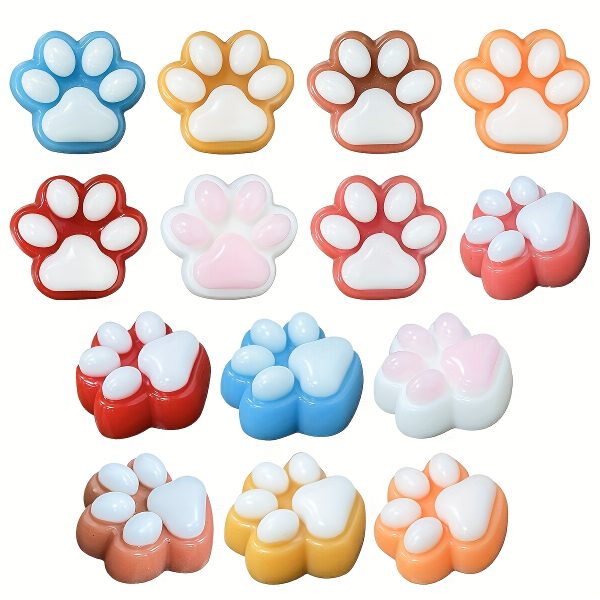 24pcs Squishy Fidget Toy Cat Paws Mochi Toys - Mixed Color, Relax for Party Favors, Classroom Prizes, Birthday Gift, Goodie Bag Stuffers, Random Style