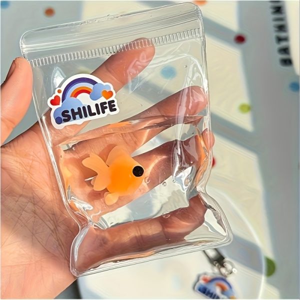 Taba Squishy Transparent Fish Soft Toy - Cute Kawaii PVC, Relax Squeeze, Birthday/Christmas Gift for Kids & Teens & Adults - Desk Decor, Party Favor, Anime Decoration - Taba Squishies Series, Stylish Design, Colorful Patterns