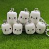 1pc Funny marshmallow keychain, Cute white marshmallow, Kawaii fashion backpack accessories car pendant, Birthday party gift, Christmas gift
