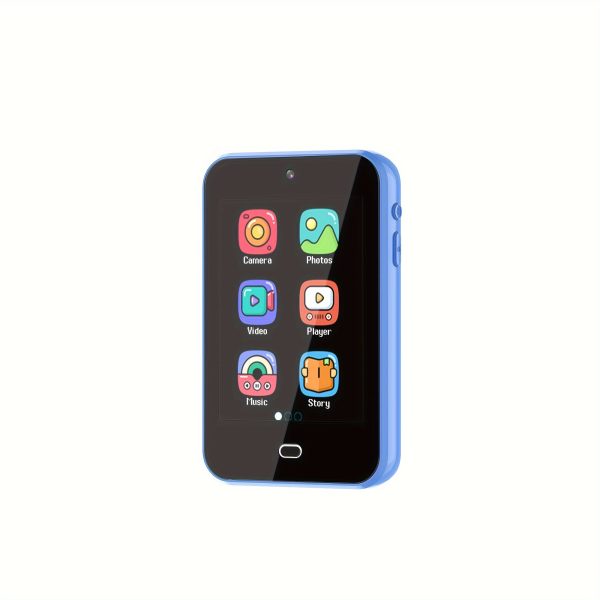 Kids Smart Phone Toy with Dual Cameras, 28 Games, Music Player, Flashlight, Alarm, Pedometer, Stories, Sight Words Learning - 8G SD Card Included, USB Charging, 7.11cm Screen, PC Material, for Ages 3-12, Boys & Girls Gift