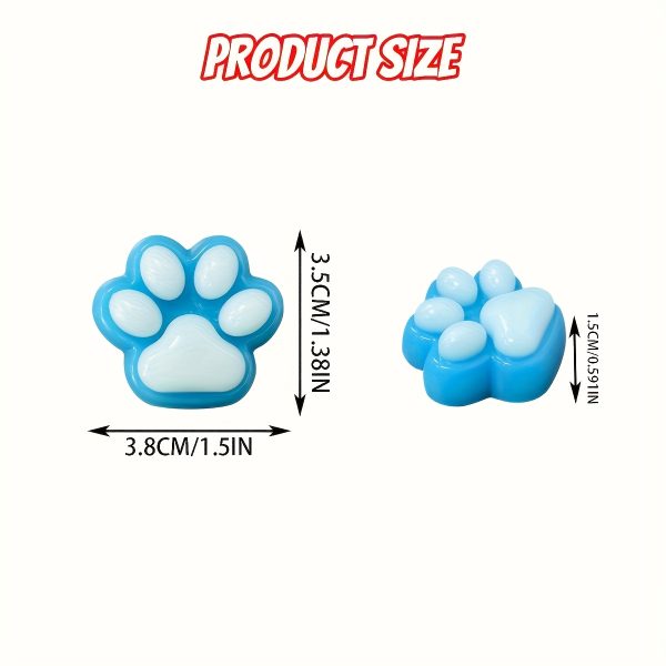24pcs Squishy Fidget Toy Cat Paws Mochi Toys - Mixed Color, Relax for Party Favors, Classroom Prizes, Birthday Gift, Goodie Bag Stuffers, Random Style