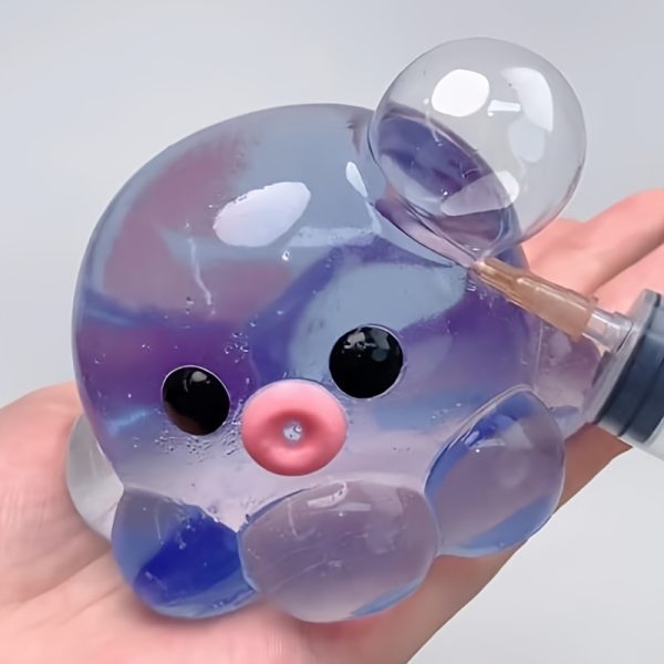 Homemade Bubble Octopus Squeeze Toy - Slow Rebound Squishy Fun, Relax & Party Favors for Birthdays, Halloween, Christmas - Random Color, TPR Material, Cute Cartoon Design with Big Eyes & Playful Face, Novelty Gift Idea, Playful Design, Durable Squishy Toy