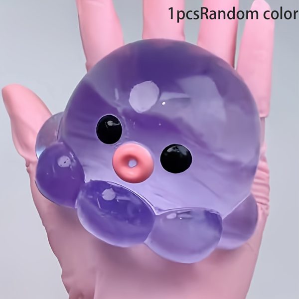 Homemade Bubble Octopus Squeeze Toy - Slow Rebound Squishy Fun, Relax & Party Favors for Birthdays, Halloween, Christmas - Random Color, TPR Material, Cute Cartoon Design with Big Eyes & Playful Face, Novelty Gift Idea, Playful Design, Durable Squishy Toy