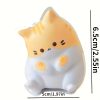 3pcs Cute Cartoon Cat Squeeze Toys - Soft Slow-Rebounding Elastic Relax Toys with Assorted Colors & Cute Patterns, Durable Plush Material for Kids & Adults, Perfect Halloween Christmas Gifts, Playful Design