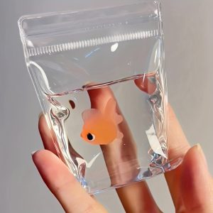 Taba Squishy Transparent Fish Soft Toy - Cute Kawaii PVC, Relax Squeeze, Birthday/Christmas Gift for Kids & Teens & Adults - Desk Decor, Party Favor, Anime Decoration - Taba Squishies Series, Stylish Design, Colorful Patterns