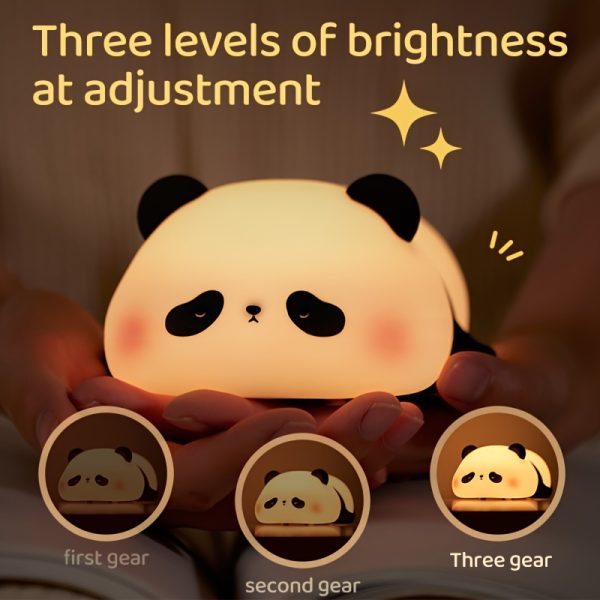 Cute Panda Night Light - Touch-Activated LED Lamp with USB Rechargeable Battery, Adorable Silicone Design for Bedroom Decor, Relax, and Christmas Gifts, Lamp for Bedroom, Best for Christmas