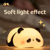 Cute Panda Night Light - Touch-Activated LED Lamp with USB Rechargeable Battery, Adorable Silicone Design for Bedroom Decor, Relax, and Christmas Gifts, Lamp for Bedroom, Best for Christmas
