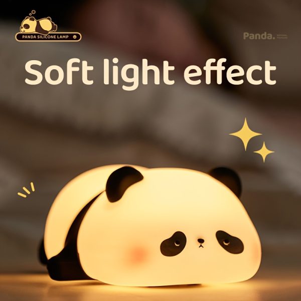Cute Panda Night Light - Touch-Activated LED Lamp with USB Rechargeable Battery, Adorable Silicone Design for Bedroom Decor, Relax, and Christmas Gifts, Lamp for Bedroom, Best for Christmas