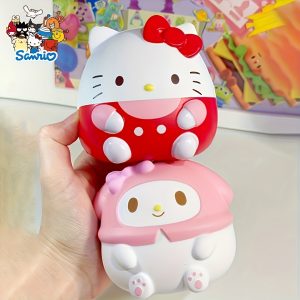 5pcs Sanrio Stress-Relief Keychains - Cute Character Designs (Purple, Pink, Yellow, White, Red) with Brown Accents, Durable Polyurethane, Perfect for Birthdays, Parties & Gifts, Party Favors | Playful Design | Durable Keychains, Cute Keychain Accessories