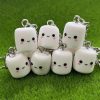 1pc Funny marshmallow keychain, Cute white marshmallow, Kawaii fashion backpack accessories car pendant, Birthday party gift, Christmas gift