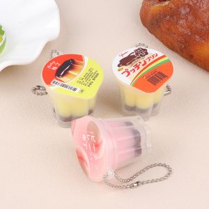 Novelty Pudding Keychain - Fun Food-Themed Plastic Charm with Ice Cream, Candy & Pudding Designs, Perfect for Relax, Backpacks & Accessories, Key Organizer | Playful Accessory | Plastic Keychain, Novelty Keychain