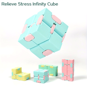1pc Macaron Color Series Multicolor Infinity Cube Toy, ABS Resin Magic Cube for Anxiety Reduction, Assorted Colors