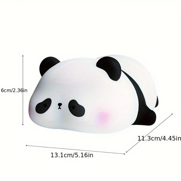 Cute Panda Night Light - Touch-Activated LED Lamp with USB Rechargeable Battery, Adorable Silicone Design for Bedroom Decor, Relax, and Christmas Gifts, Lamp for Bedroom, Best for Christmas