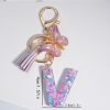 Butterfly Letter Keychain Pendant Key Chain, Girls Accessories, School Bag Pendant