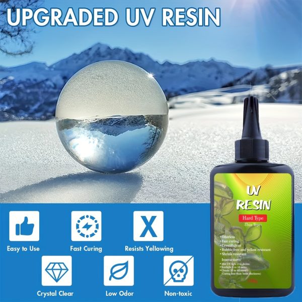 129pcs/set UV Resin Jewelry Making Kit, 100g Clear Resin with Light and Molds, DIY Jewelry Making Resin Kit, Resin Starter Kit for Keychain and Earring Making