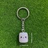 1pc Funny marshmallow keychain, Cute white marshmallow, Kawaii fashion backpack accessories car pendant, Birthday party gift, Christmas gift